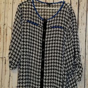 Cuff sleeves button down new super cute 3x